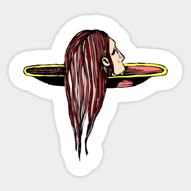 Head On A Platter Sticker by RMSphoto